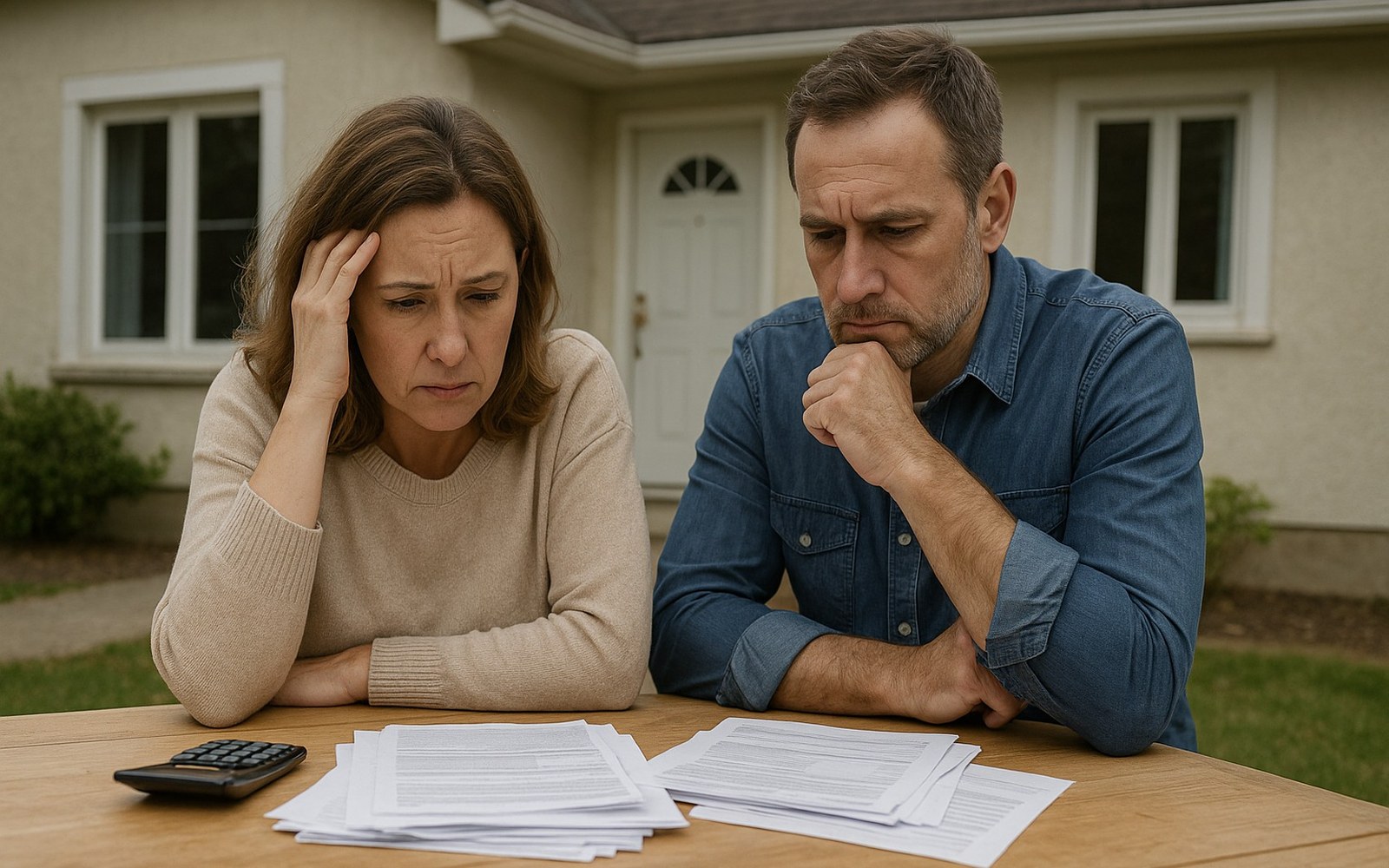 Foyer faisant le point sur son budget et ses projets