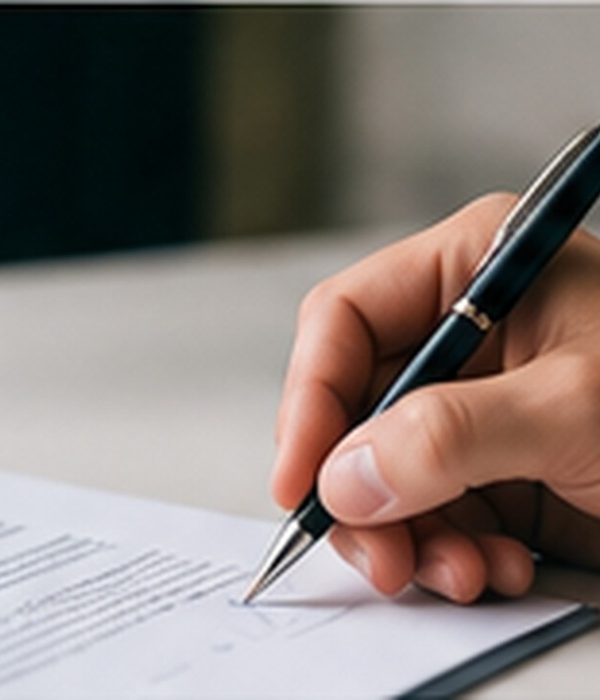 Signature et lecture attentive de documents de financement